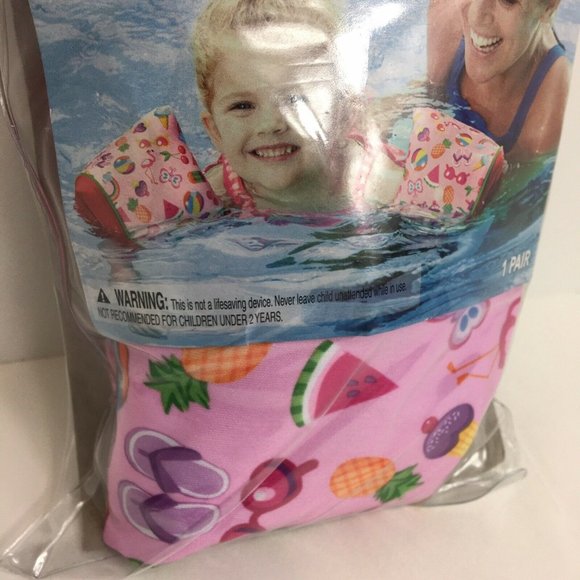 Swim School Perfect Fit Fabric Arm Floats Level 3 Water Wings 30-50 LBS Pink New - Picture 12 of 12